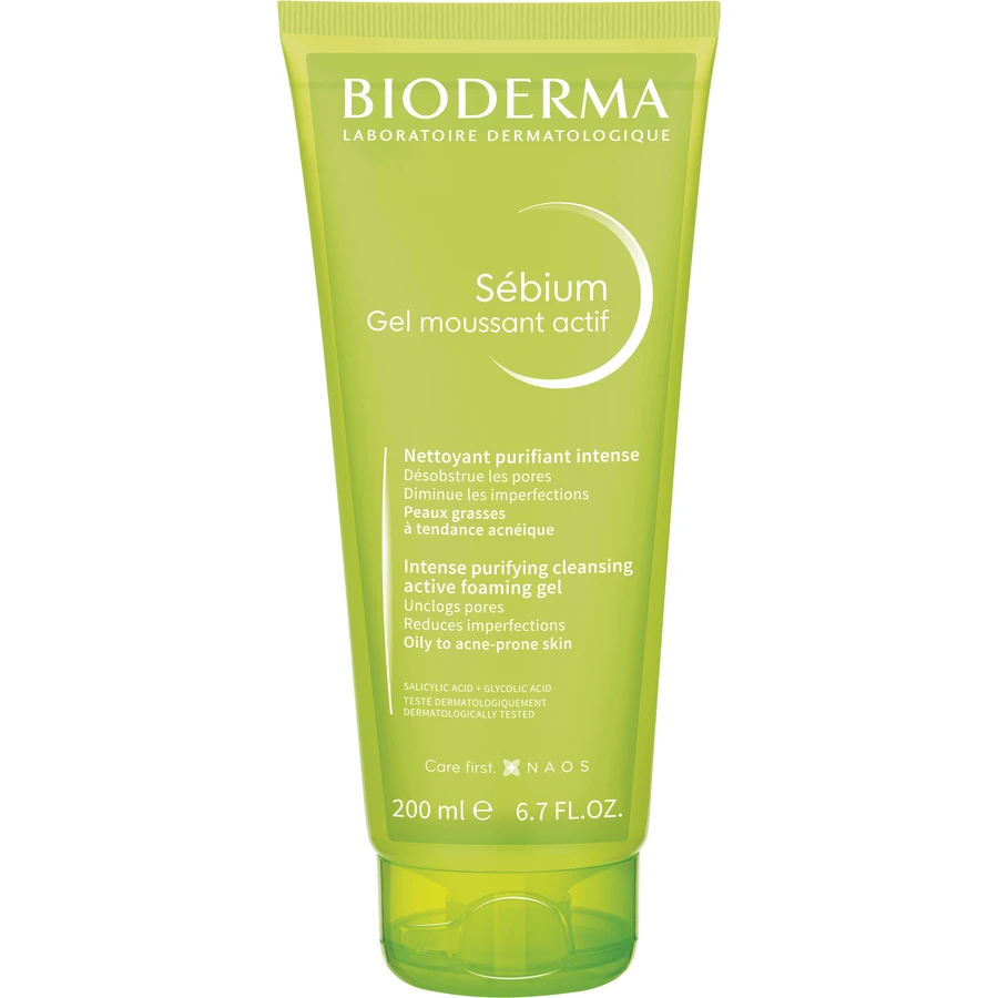 Bioderma Sébium Gel moussant actif осветляющий гель для жирной кожи и акне 200 мл: цены и характеристики
