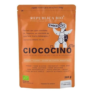 Ciococino, основа для органического горячего шоколада, 200 г, Organic Republic