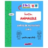 Книга для занятий 2в1 Изучаем животных, +3 года, Amona