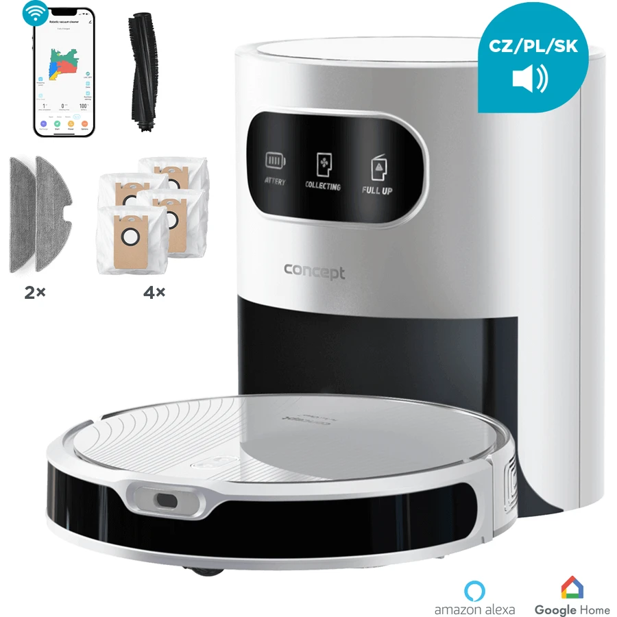 Concept VR3350 Робот-пилосос зі шваброю 2в1 perfect Clean Laser: ціни та характеристики