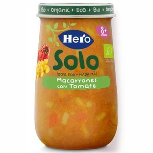Органическое пюре с макаронами и помидорами Соло, 8 месяцев+, 190 г, Hero Baby