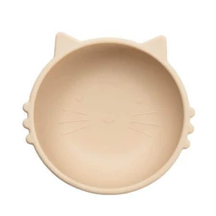Силіконова миска Kitty I, 6 місяців+, бульбашка бежева, Appekids