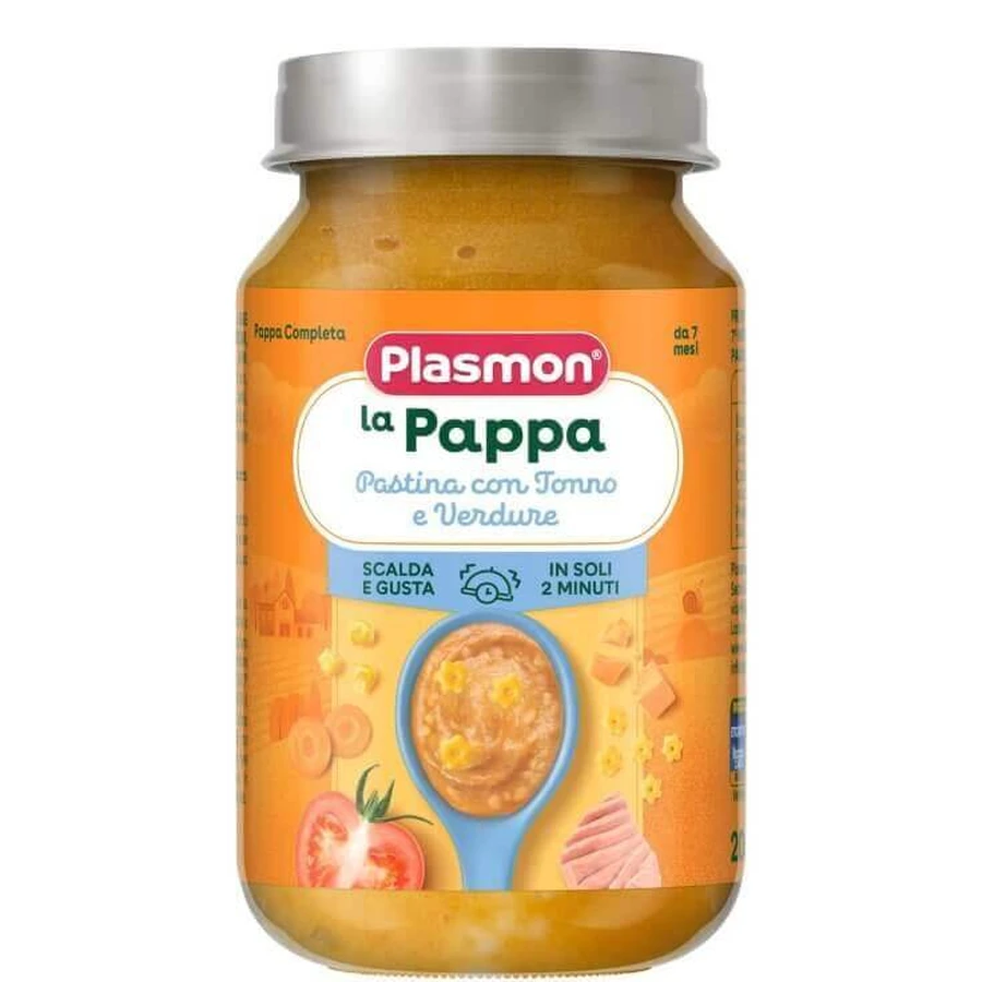 Меню с тунцом, овощами и макаронами, +7 месяцев, 200 г, Plasmon: цены и характеристики