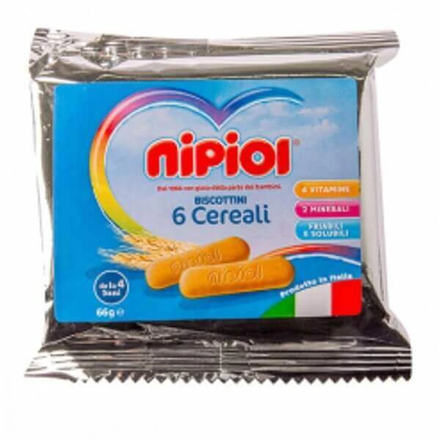 Печенье с 6 злаками, 66 г, Nipiol: цены и характеристики