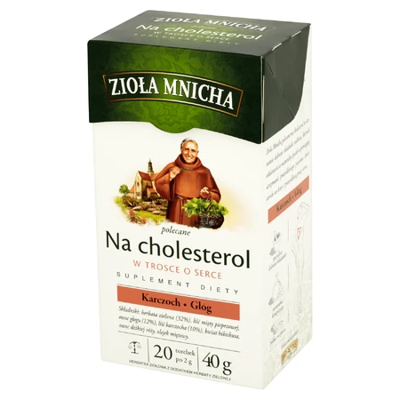 Herbapol Zioa Mnicha Na Cholesterol, травяной чай, 2 г x 20 пакетиков: цены и характеристики