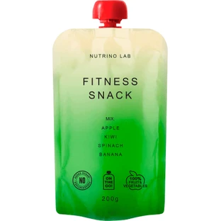 Фитнес-закуска Nutrino Lab, яблоко, киви, шпинат и банановое пюре, 200 г