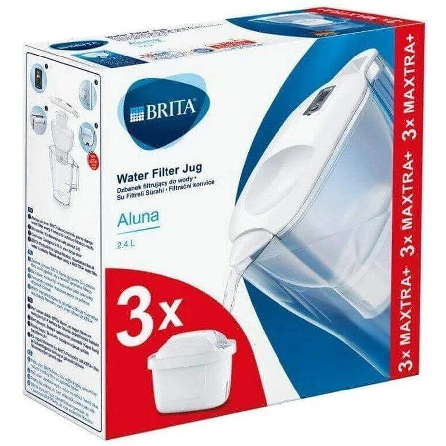 Чайник з фільтром Brita Aluna Memo білий (вкл. 3MX+) 2,4 л: ціни та характеристики