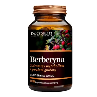 Берберин 500 мг Doctor Life Berberyna для здорового метаболізму та рівня глюкози, 100 капсул
