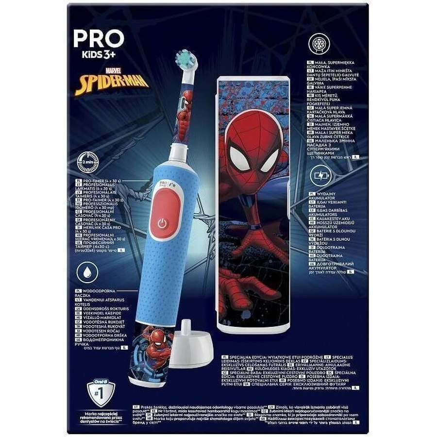 Электрическая зубная щетка Oral-B Pro Kids Spiderman: цены и характеристики