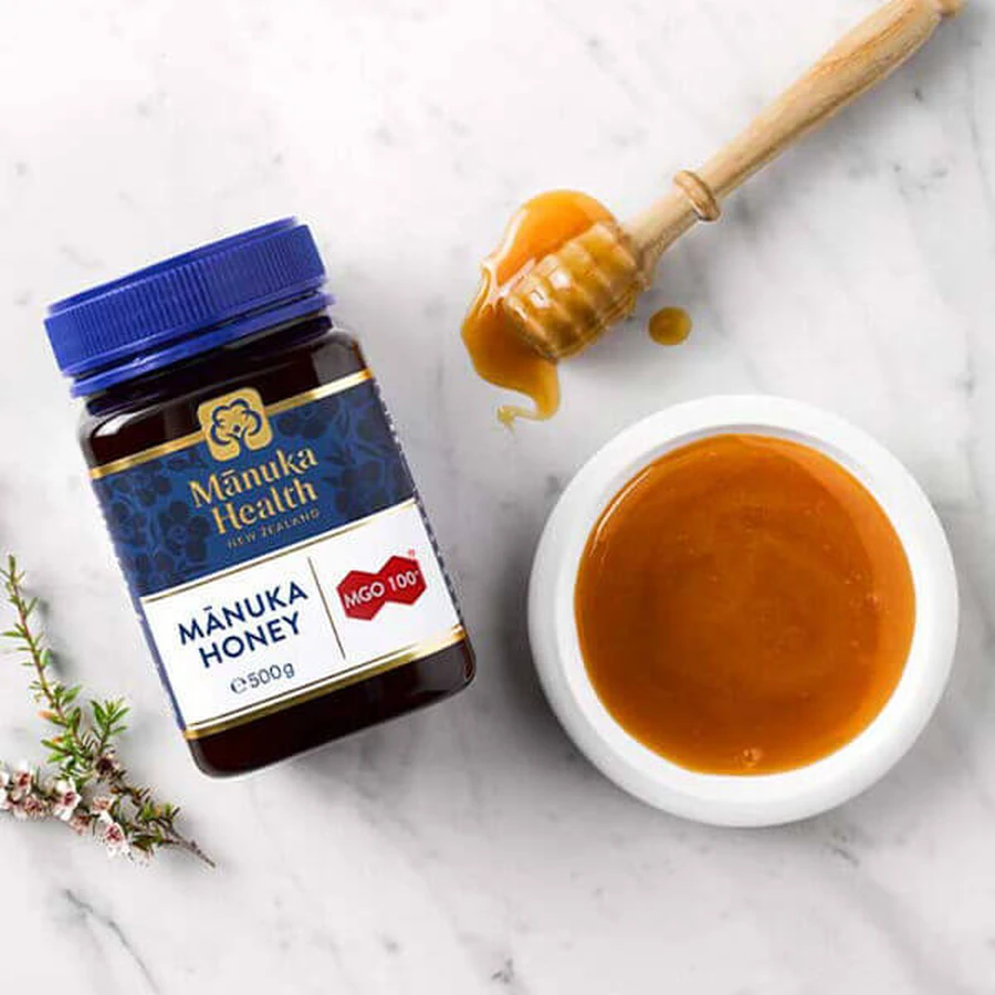 Подарочный набор Manuka Health, мед Manuka MGO 100+, 500 г + деревянная ложечка в подарок: цены и характеристики