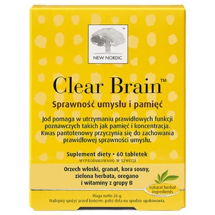 Новый Nordic Clear Brain, 60 таблеток