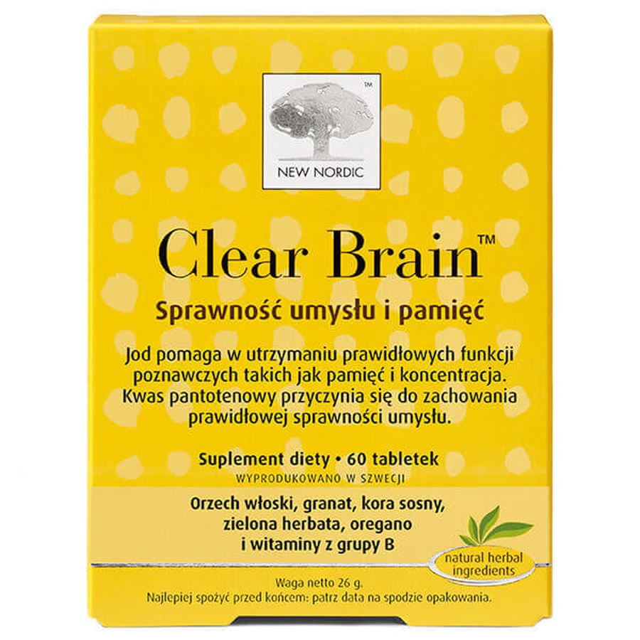 Новый Nordic Clear Brain, 60 таблеток: цены и характеристики