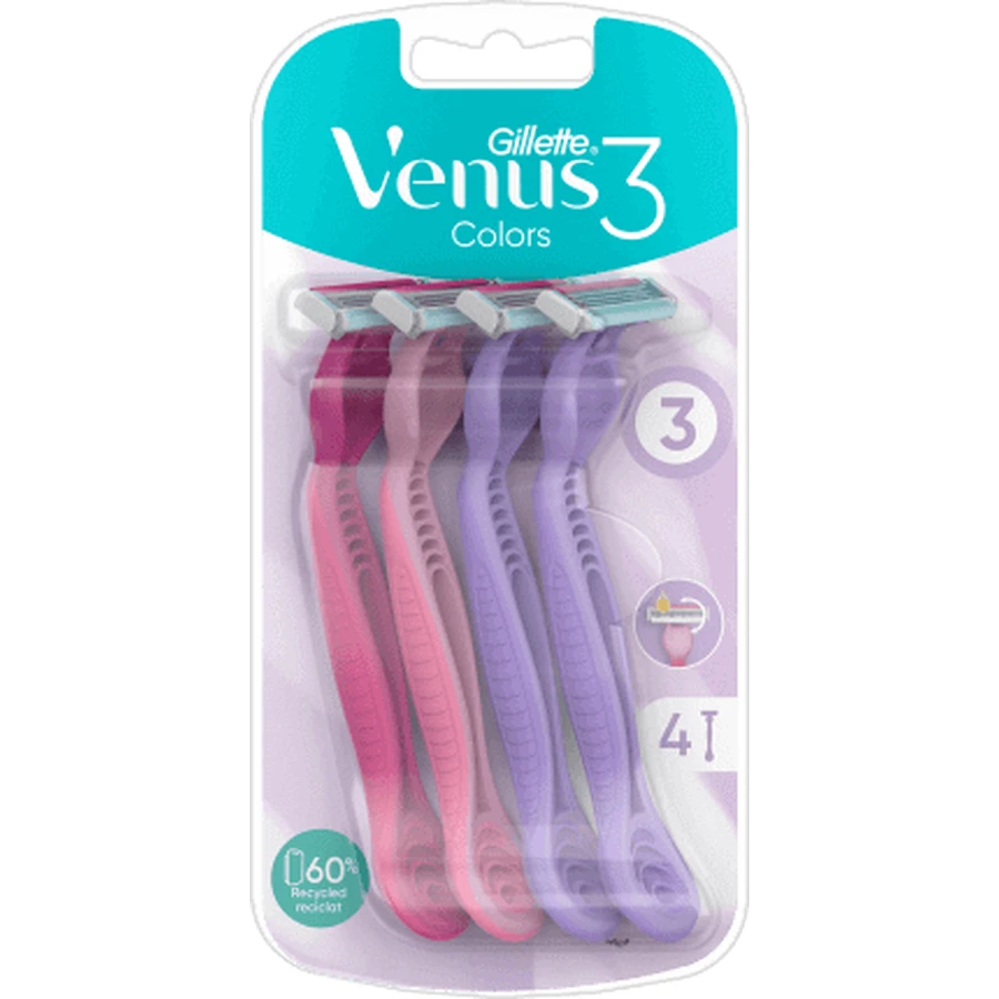 Бритва Gillette Venus с тремя лезвиями, 4 штуки: цены и характеристики