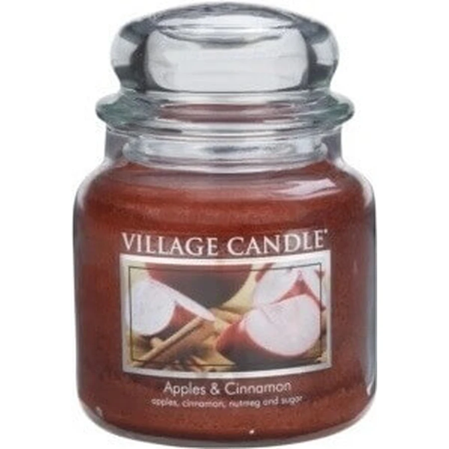 Village Candle Ароматична свічка у склі - Яблука та кориця, середня 1×1 шт: ціни та характеристики