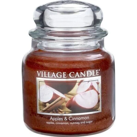 Village Candle Ароматична свічка у склі - Яблука та кориця, середня 1×1 шт: ціни та характеристики