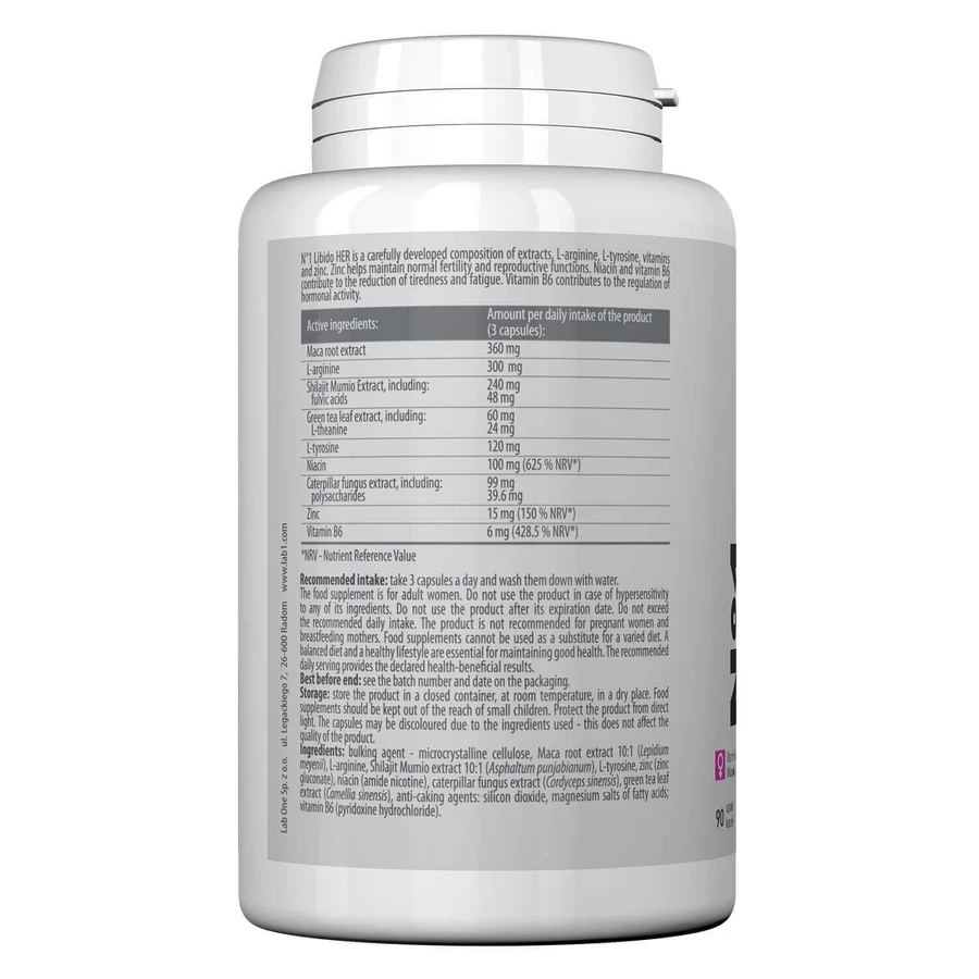 Lab One No1 Libido Her, 90 капсул: цены и характеристики