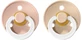 BIBS Colour Natural Cocoa Soothers - lid 1 Blush nony/Vanilla nony 2 шт.