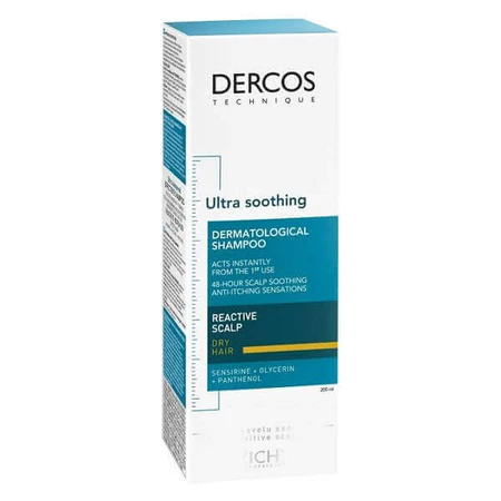 Vichy, Ультразаспокійливий шампунь для сухого волосся Dercos, 200 мл: ціни та характеристики