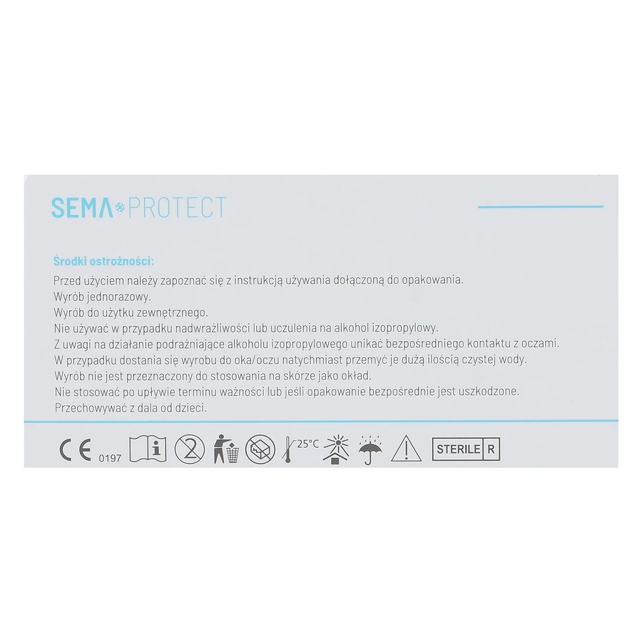SEMA Protect, дезінфікуючі тампони, 100 штук ДЕФЕКТОВАНА УПАКОВКА: ціни та характеристики