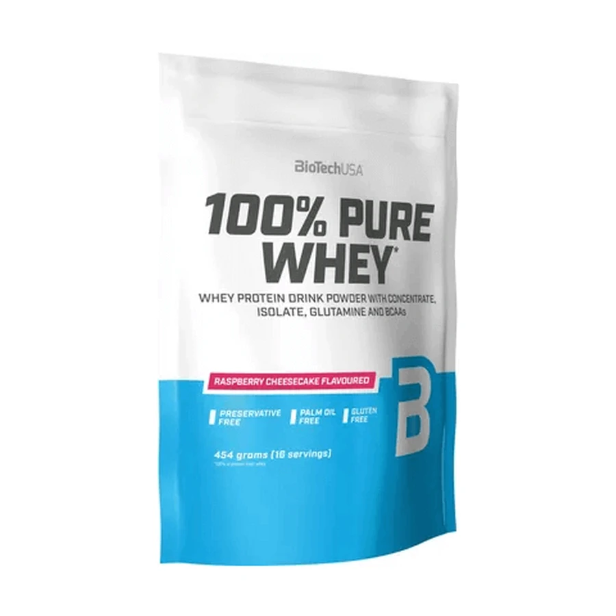 100% Pure Whey BioTech USA Raspberry Cheesecake протеиновый порошок, 454 г: цены и характеристики