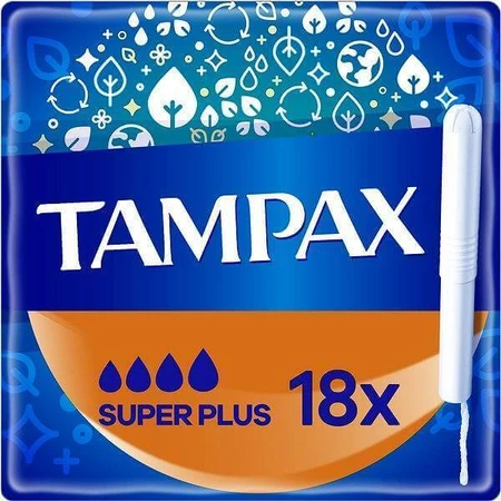 Тампони Tampax NON-PLASTIC Super Plus 18 шт.: ціни та характеристики