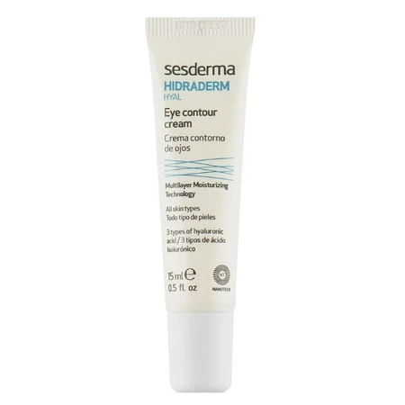 Крем для шкіри навколо очей Sesderma Hidraderm Hyal Eye Contour Cream, розгладжувальний, 15 мл: ціни та характеристики