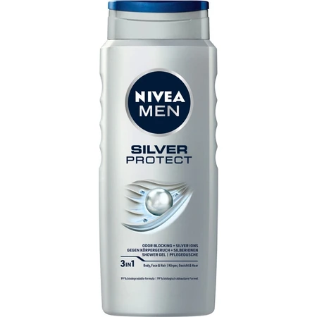 NIVEA MEN SHOWER GEL Silver protect 1×250 мл, гель для душу: ціни та характеристики