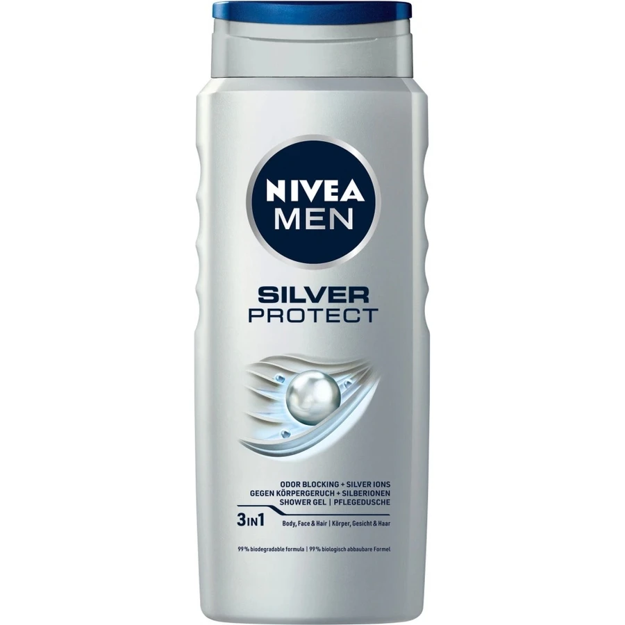 NIVEA MEN SHOWER GEL Silver protect 1×250 мл, гель для душу: ціни та характеристики