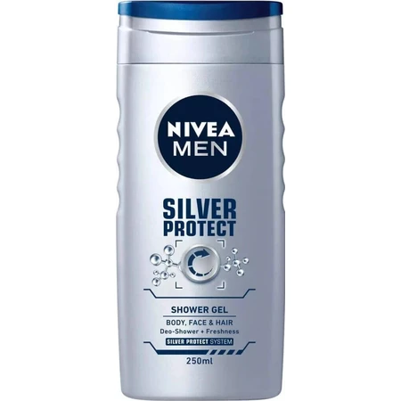 NIVEA MEN SHOWER GEL Silver protect 1×250 мл, гель для душу: ціни та характеристики