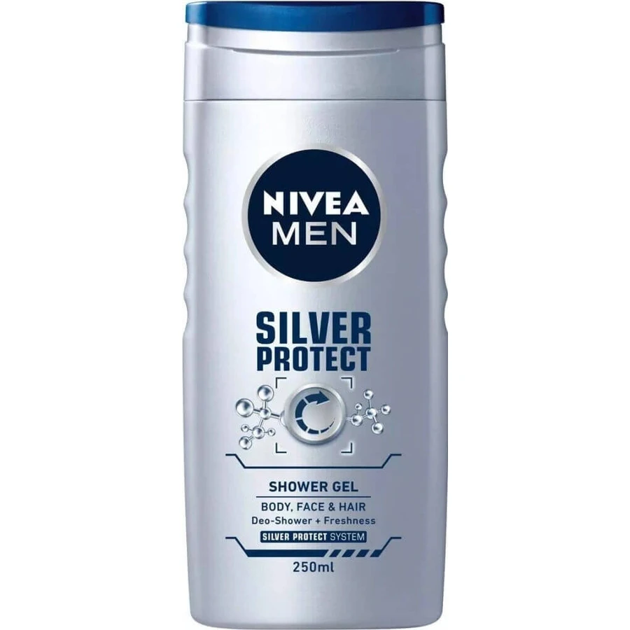 NIVEA MEN SHOWER GEL Silver protect 1×250 мл, гель для душу: ціни та характеристики