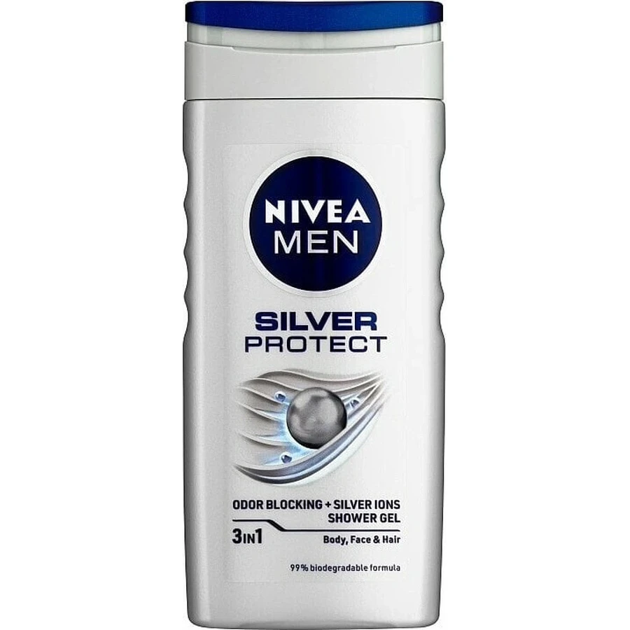 NIVEA MEN SHOWER GEL Silver protect 1×250 мл, гель для душу: ціни та характеристики