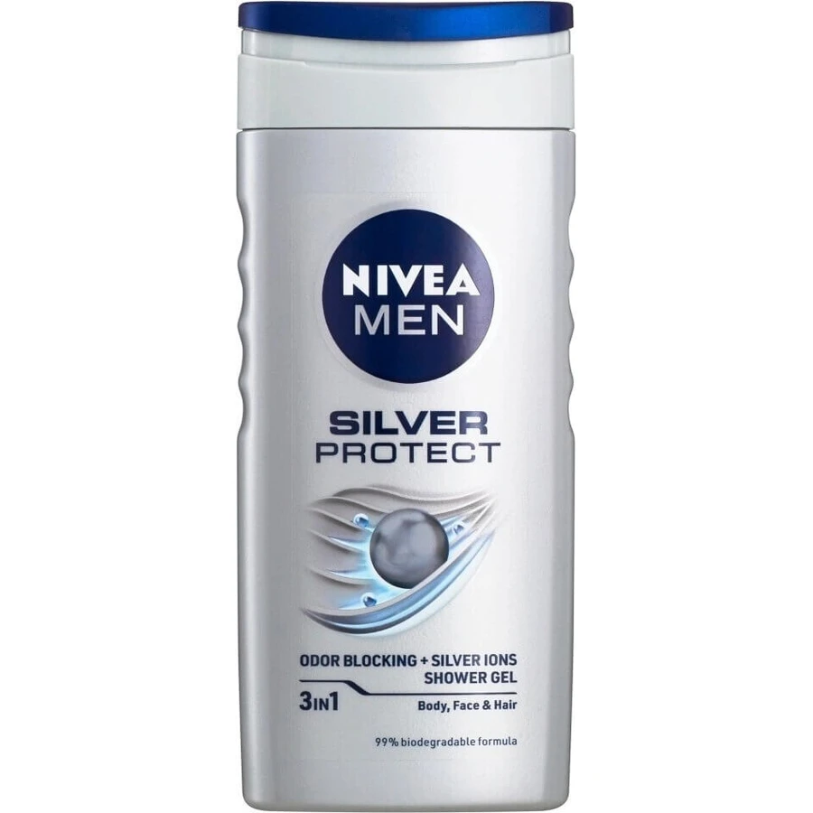 NIVEA MEN SHOWER GEL Silver protect 1×250 мл, гель для душу: ціни та характеристики