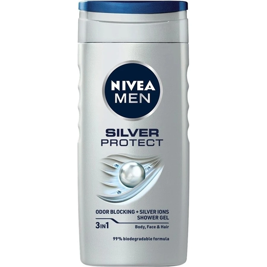 NIVEA MEN SHOWER GEL Silver protect 1×250 мл, гель для душу: ціни та характеристики
