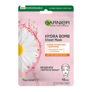 Маска для обличчя Hydra Bomb Skin Naturals Ромашкова маска для обличчя Hydra Bomb Skin Naturals, 28 г, Garnier
