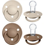 BIBS De Lux Пустышка силиконовая One Size, ваниль/темный дуб 0-36м 2 шт.: цены и характеристики