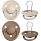 BIBS De Lux Пустышка силиконовая One Size, ваниль/темный дуб 0-36м 2 шт.