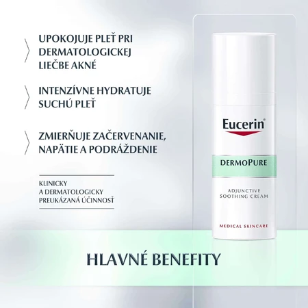 Заспокійливий крем для проблемної шкіри Eucerin DERMOPURE 50 мл: ціни та характеристики