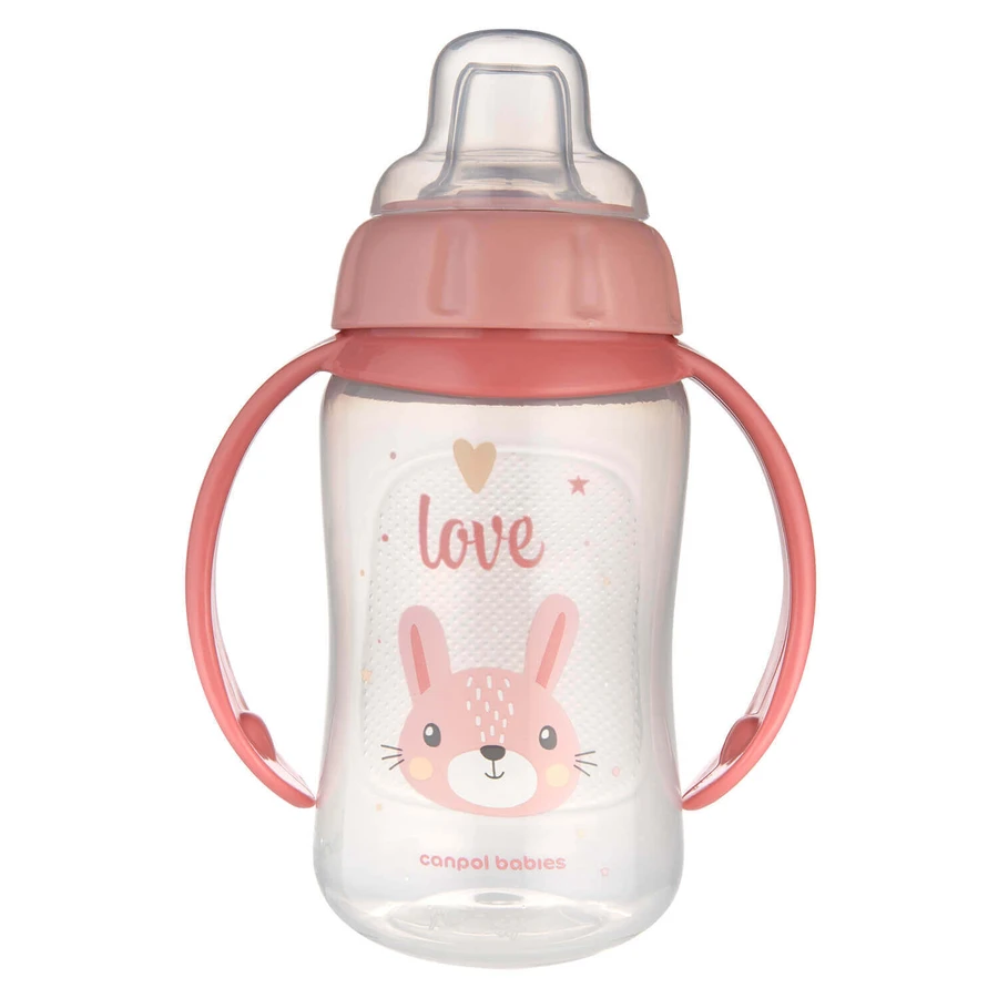 Canpol Babies, обучающая чашка с микрозагубником, Милые животные, розовая, 56/512, с 6 месяцев, 320 мл: цены и характеристики