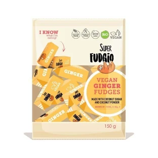 Органічні безглютенові іриски зі смаком імбиру, 150 г, Superfudgio