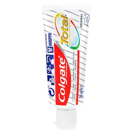 Зубна паста Colgate Total Original, 20 мл ЗАБРУДНЕНА УПАКОВКА: ціни та характеристики