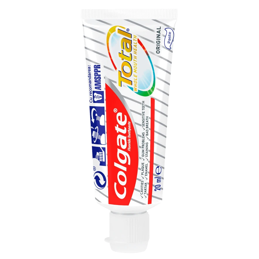 Зубна паста Colgate Total Original, 20 мл ЗАБРУДНЕНА УПАКОВКА: ціни та характеристики
