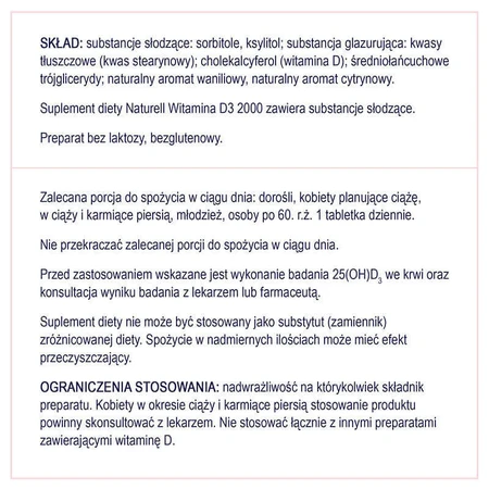 Naturell Вітамін D3 2000, 60 жувальних таблеток: ціни та характеристики