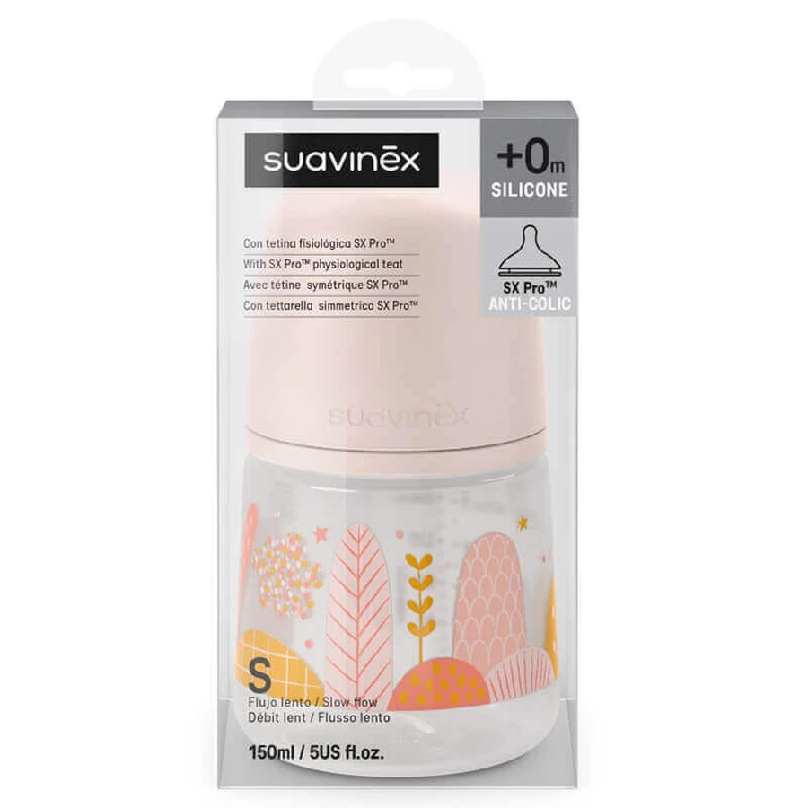 Suavinex Dreams, пляшечка з повільним витіканням SX Pro, рожева, 150 мл: ціни та характеристики