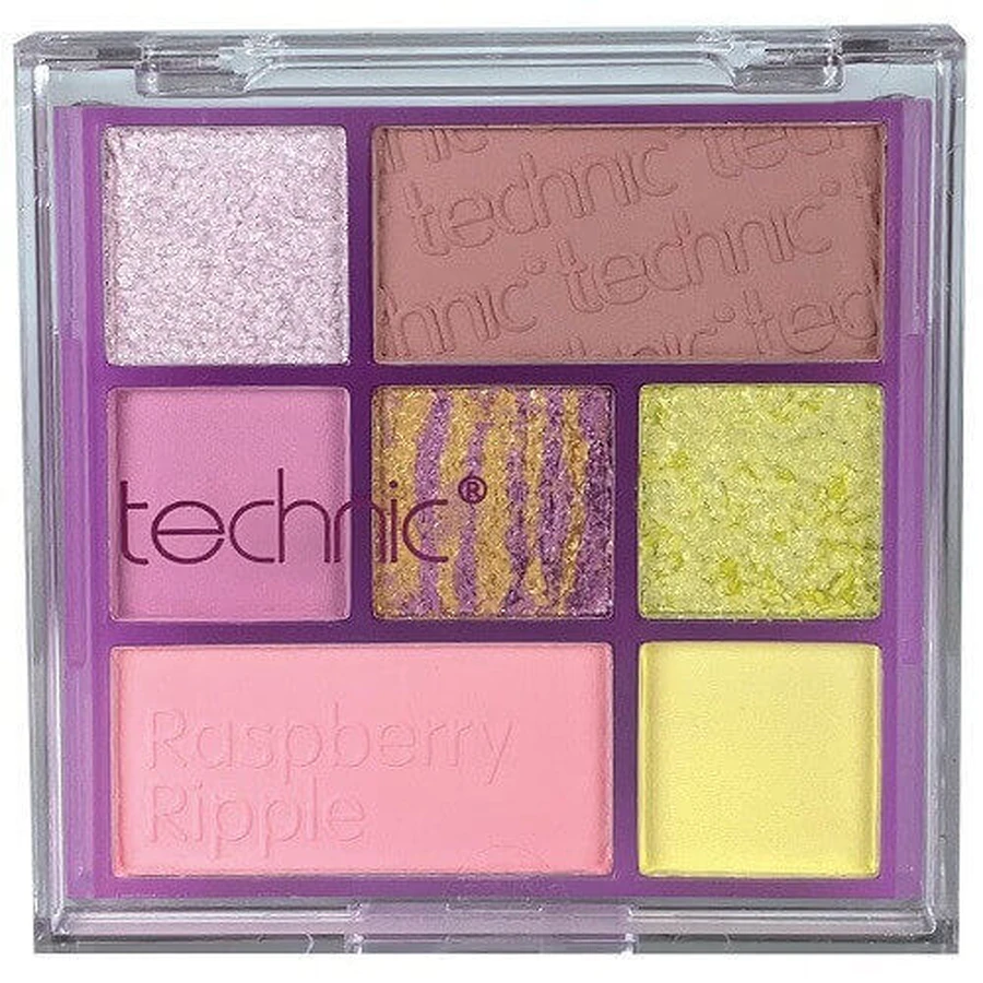 Палітра тіней для повік, Technic, Raspberry Ripple, 7 кольорів: ціни та характеристики