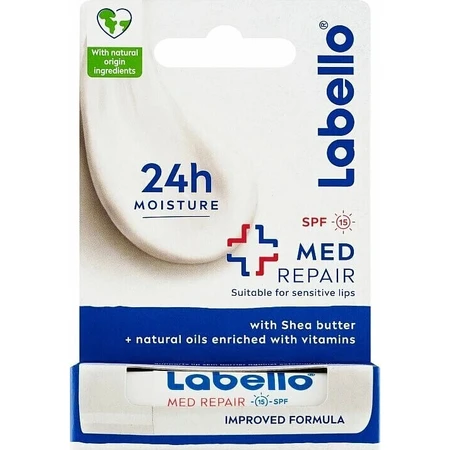 Labello MED REPAIR SPF 15 4×8 г, бальзам для губ: ціни та характеристики