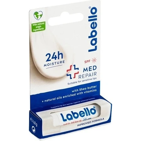 Labello MED REPAIR SPF 15 4×8 г, бальзам для губ: ціни та характеристики