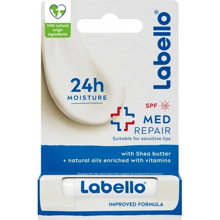 Labello MED REPAIR SPF 15 4×8 г, бальзам для губ: ціни та характеристики