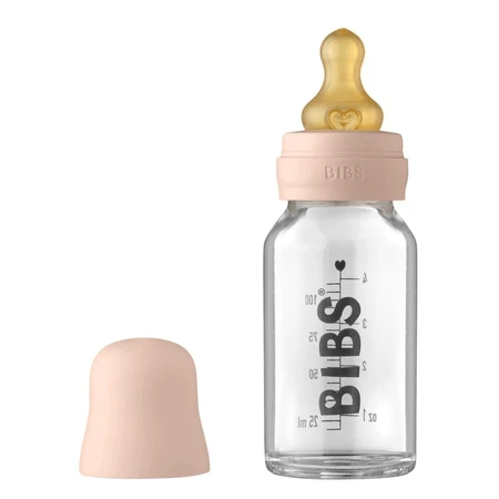 Bibs Baby Glass Bottle, стеклянная бутылочка с резиновой соской с медленным потоком, румяная, с рождения, 110 мл: цены и характеристики