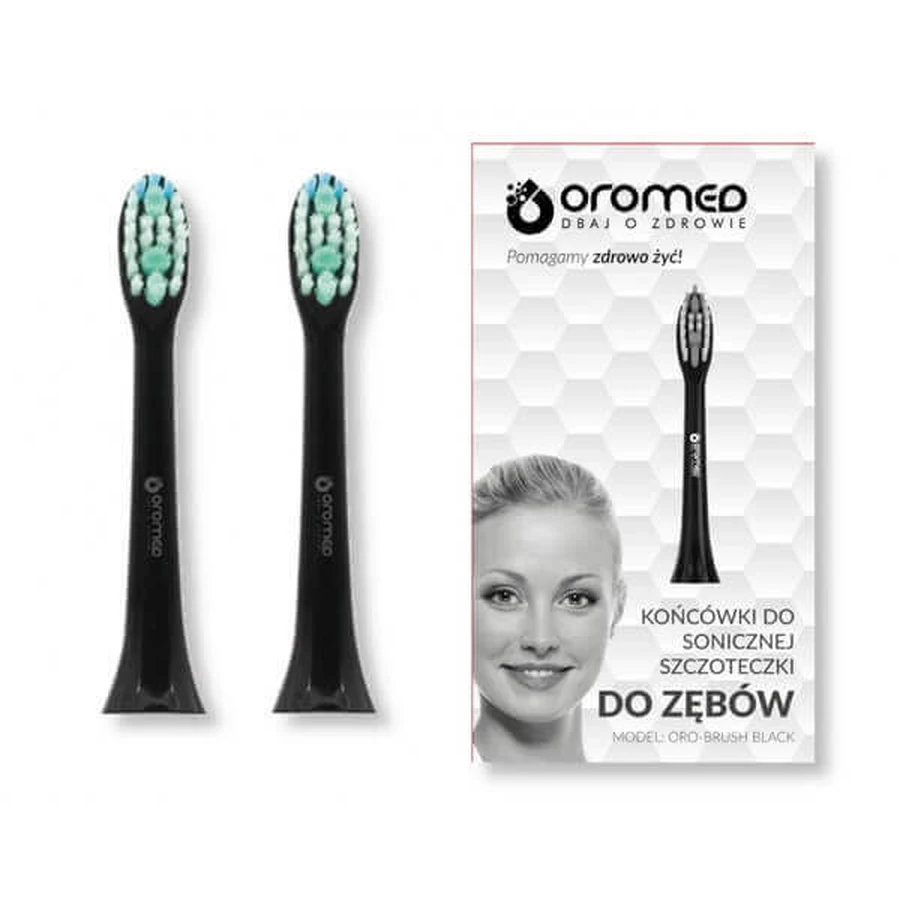 Oromed Oro-Brush, черные щетинки звуковой зубной щетки, 2 штуки: цены и характеристики