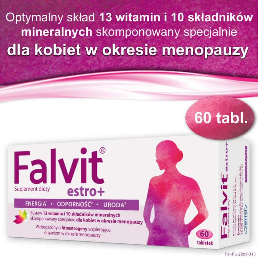 Фалвіт Естро+, 60 таблеток ЗАБРУДНЕНА УПАКОВКА: ціни та характеристики
